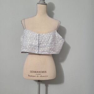 Free People Forever=Femme Linen Floral Print Bra Tank Top XLarge‎